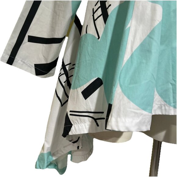 Art To Wear Cupcake International Memphis Abstract L 100% Cotton Jacket Shirt - Picture 2 of 16